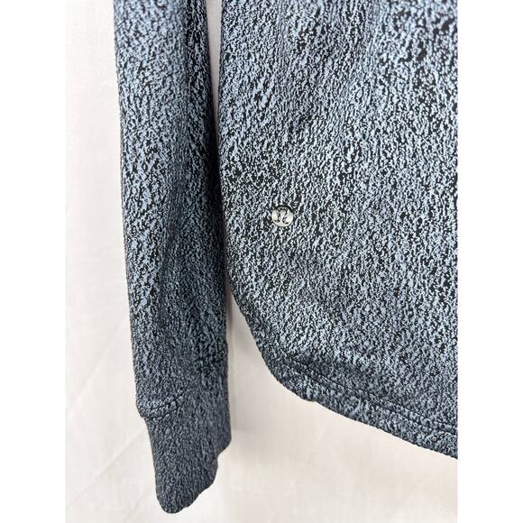 Lululemon Pick Up The Pace Long Sleeve Hoodie Blue Denim Luon Jacquard Size 10 - Picture 8 of 11